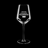Kieliszek do wina białego na prezent WIECZÓR KAWALERSKI