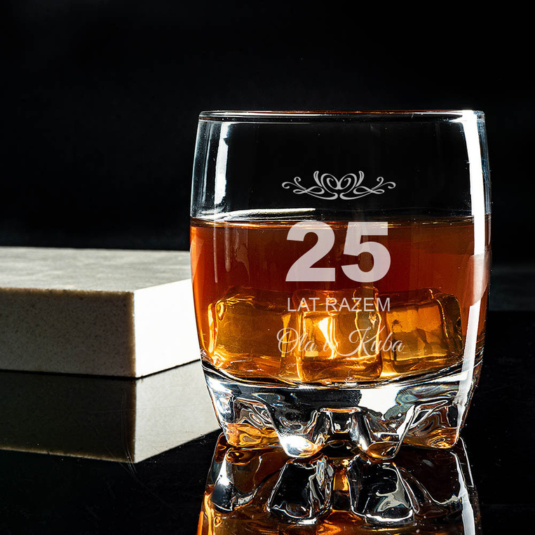 Szklanka do whisky 25 LAT RAZEM prezent na rocznice