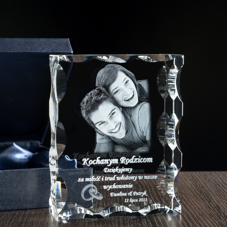 Fotokryształ 3D - Ślubne Podziękowania Dla Rodziców