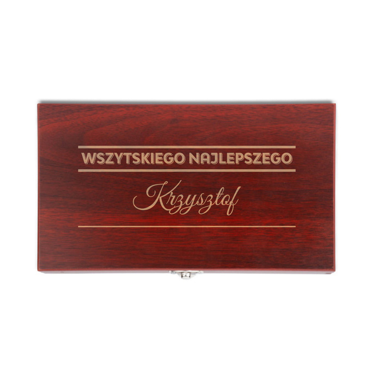 PREZENT NA IMIENINY zestaw do wina z grawerem DLA NIEGO