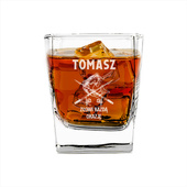 Szklanka do whisky DLA WĘDKARZA z grawerem ZŁOWI KAŻDĄ OKAZJĘ + IMIĘ