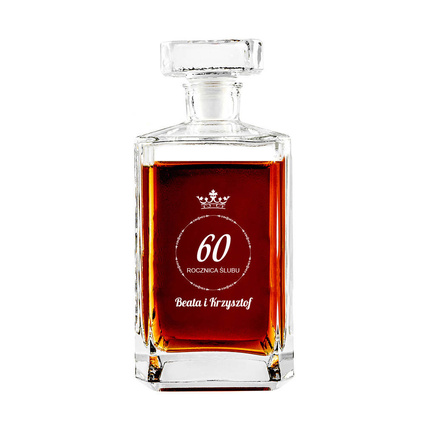 Karafka do whisky i nalewki Z OKAZJI 60 ROCZNICY
