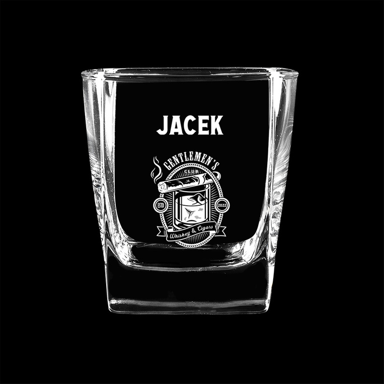 Karafka prosta i dwie szklanki z grawerunkiem na prezent