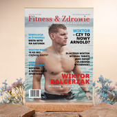 Statuetka z nadrukiem – Okładka „Fitness & Zdrowie” | Prezent dla faceta fit