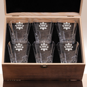 Komplet 6 szklanek z GRAWEREM ODZNAKI POLICYJNEJ – prezent dla policjanta