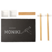 Zestaw do sushi DLA NIEJ personalizacja grawerem w kamiennej desce