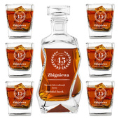 Zestaw do whisky z 6 szklankami prezent na 45 URODZINY