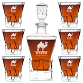 Karafka i 6 szklanek – prezent z humorem "NIE WIELBŁĄD NAPIĆ SIĘ MUSI"