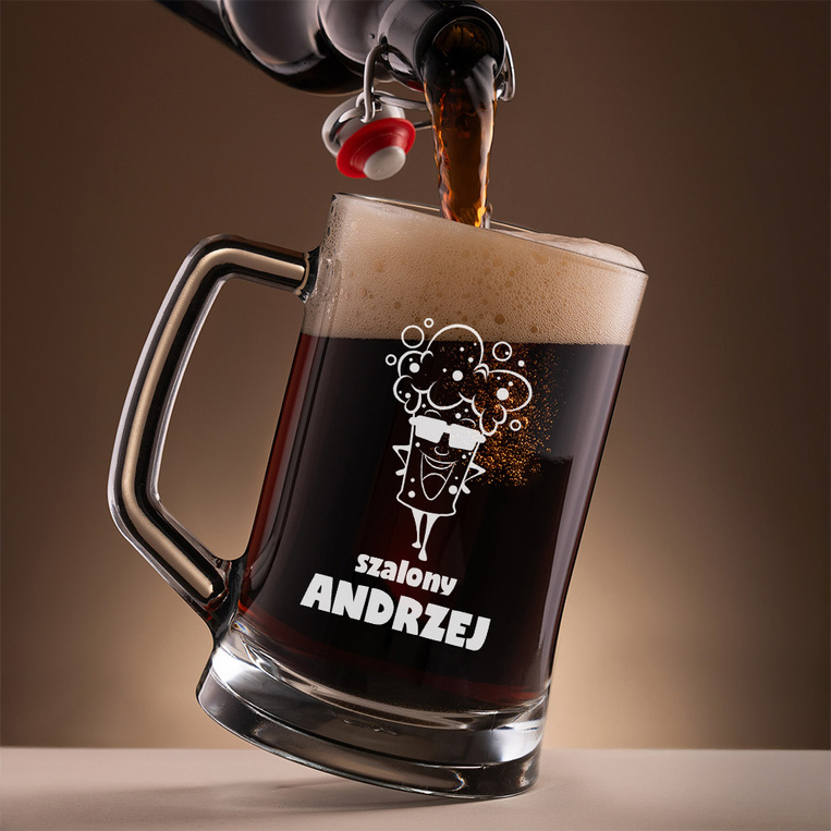 Kufel z grawerem SZALONY ANDRZEJ prezent PERSONALIZOWANY