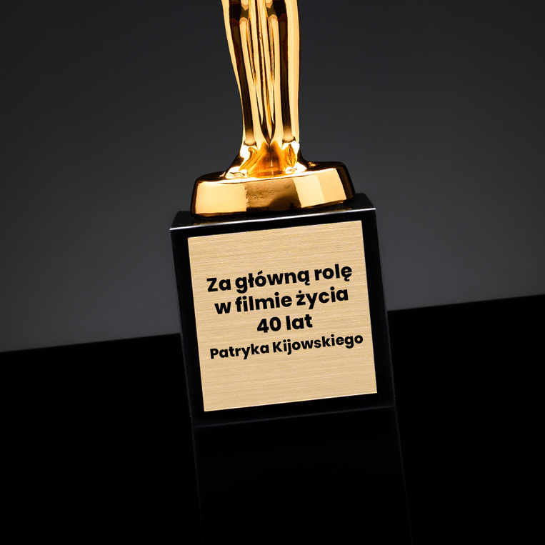 Nagroda Oscara ZA ROLĘ ŻYCIA – statuetka na urodziny 18, 20, 30, 40, 50, 60 , 70