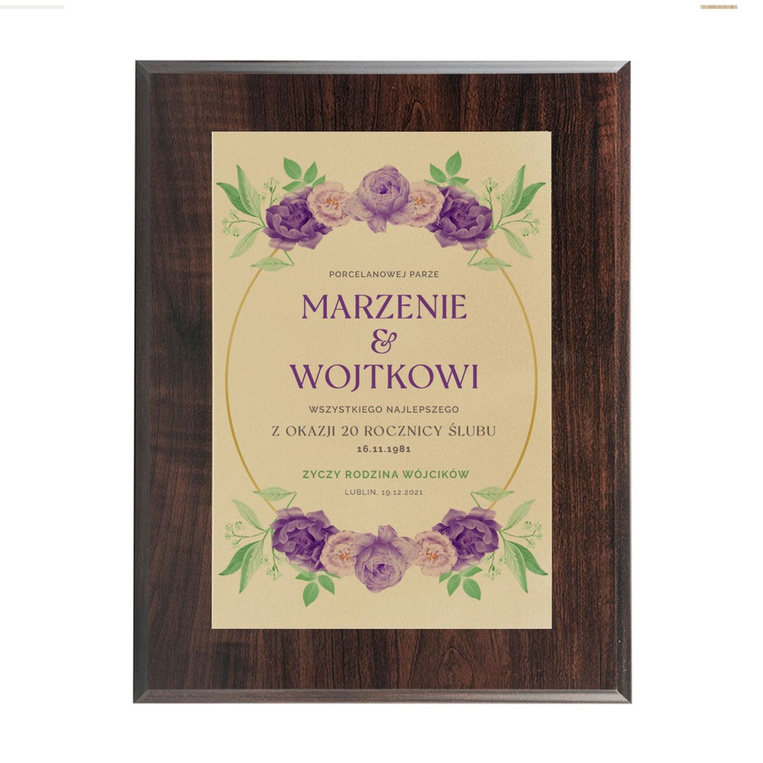 DYPLOM NA ROCZNICĘ ŚLUBU – gratulacje z okazji jubileuszu