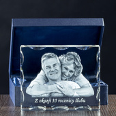 Fotokryształ na prezent z okazji ROCZNICY ŚLUBU z TWOJĄ DEDYKACJĄ