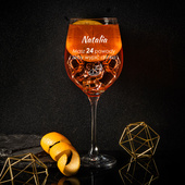 Grawerowany kieliszek personalizowany imieniem - APEROL SPRITZ