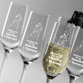 Komplet kieliszków do szampana PREZENT NA ROCZNICĘ