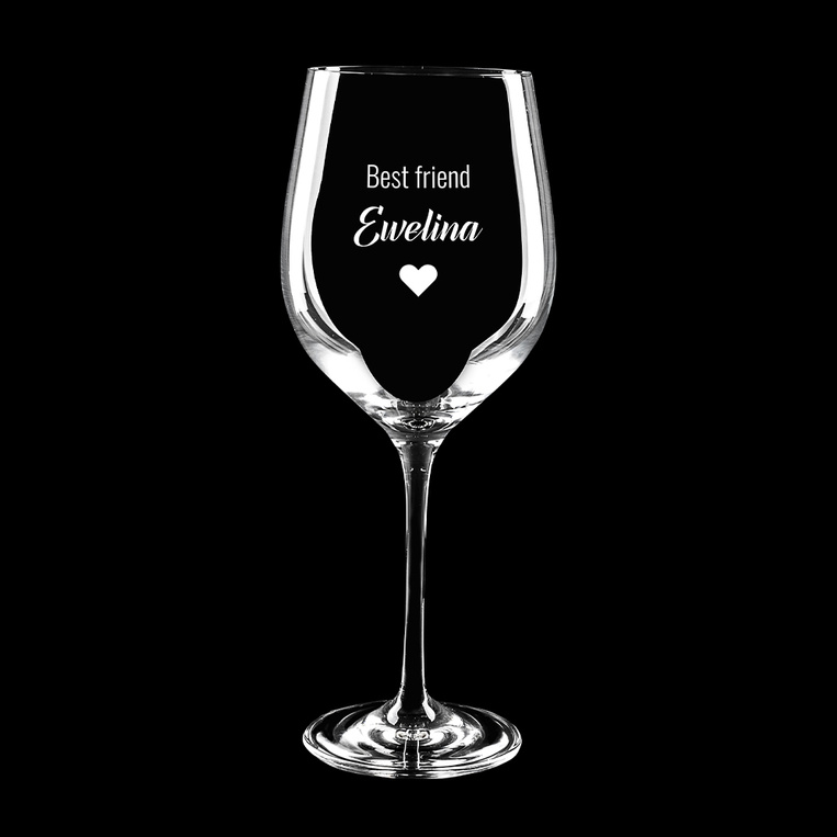 Personalizowany kieliszek KROSNO do wina czerwonego DLA PRZYJACIÓŁKI