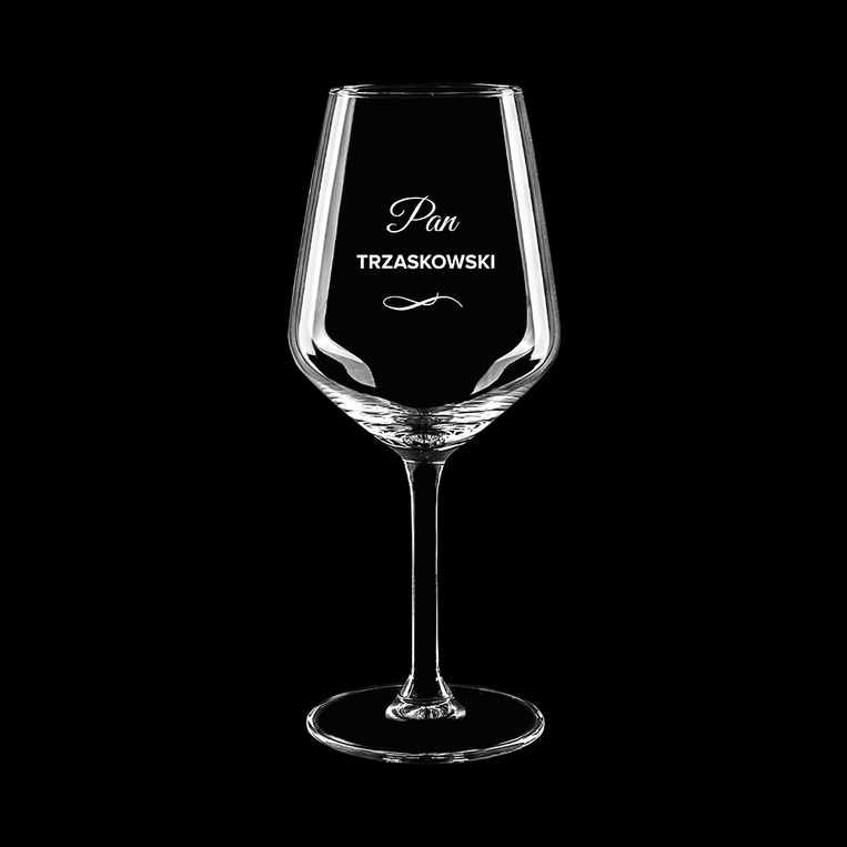 Kieliszek do wina czerwonego z grawerem NA PREZENT dla PANA