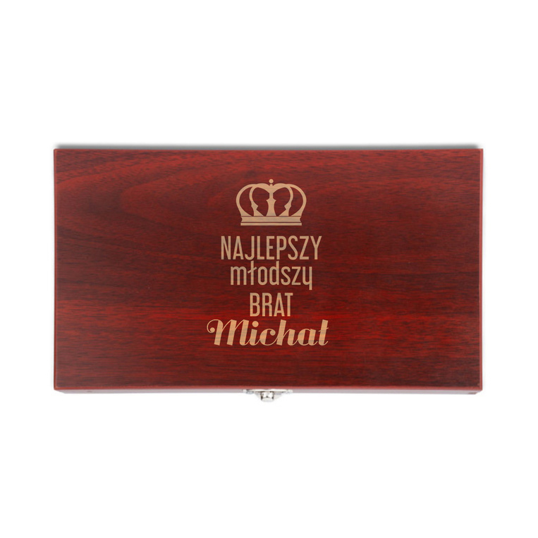 Zestaw do wina z TWOIM grawerem na prezent dla MŁODSZEGO BRATA