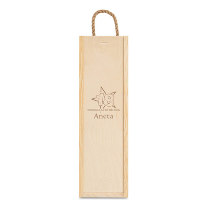 Pudełko na wino na 18 URODZINY DLA NIEJ