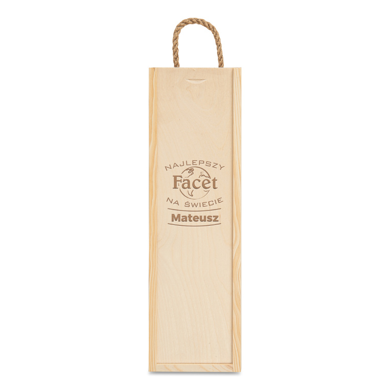 Pudełko na wino z grawerem NAJLEPSZY FACET NA ŚWIECIE