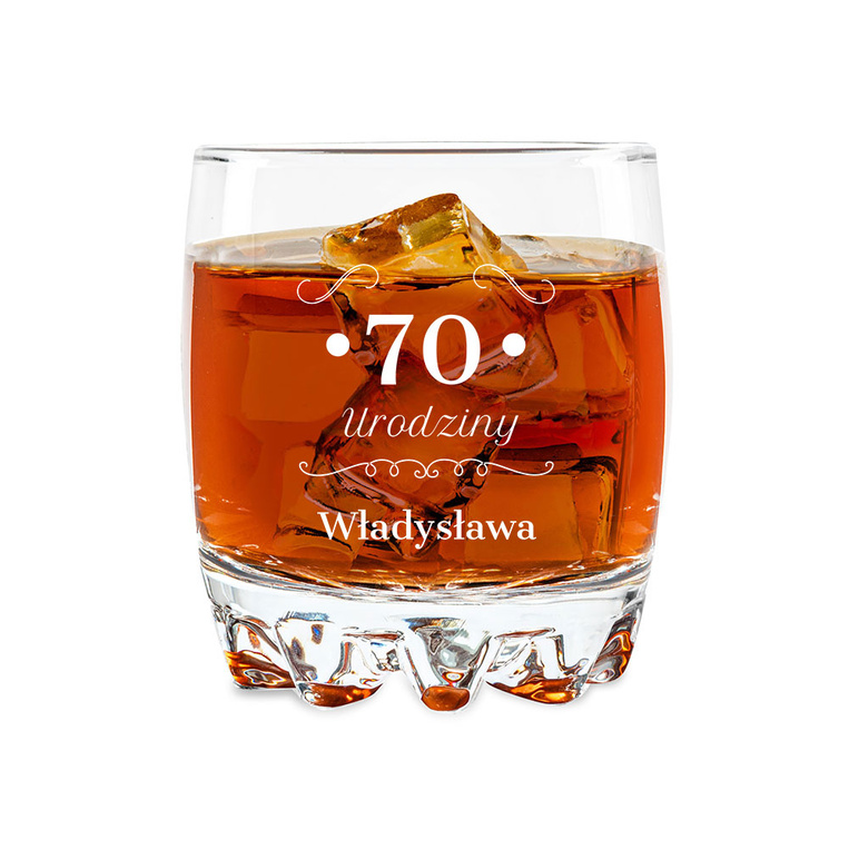 Szklanka do whisky z GRAWEREM na 70 URODZINY dla smakosza