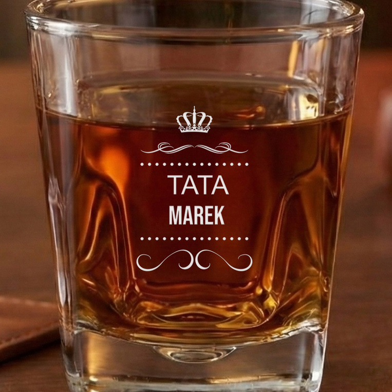 GRAWEROWANA szklanka do whisky DLA TATY
