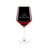 PREZENT NA ROCZNICĘ kieliszek do wina czerwonego z grawerem DLA PARY