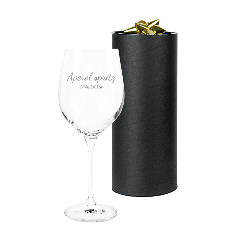 Kieliszek do aperola z grawerem dla niej i dla niego.