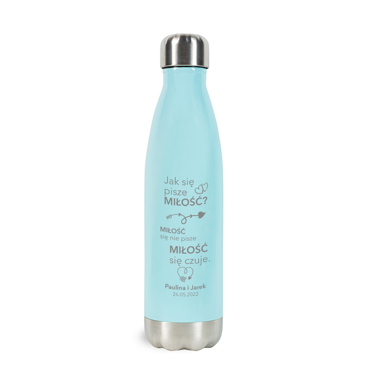 Butelka termiczna z TWOIM grawerem - MIŁOŚĆ na prezent