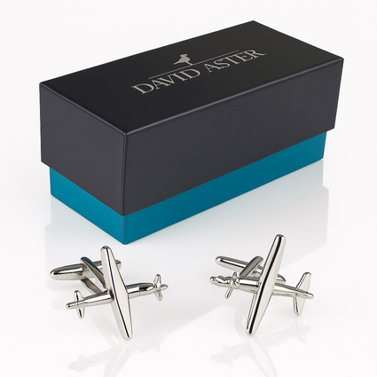 Spinki do mankietów SAMOLOT – prezent DLA PILOTA LOTNIKA