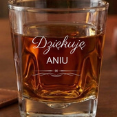 GRAWEROWANA szklanka do whisky na podziękowania