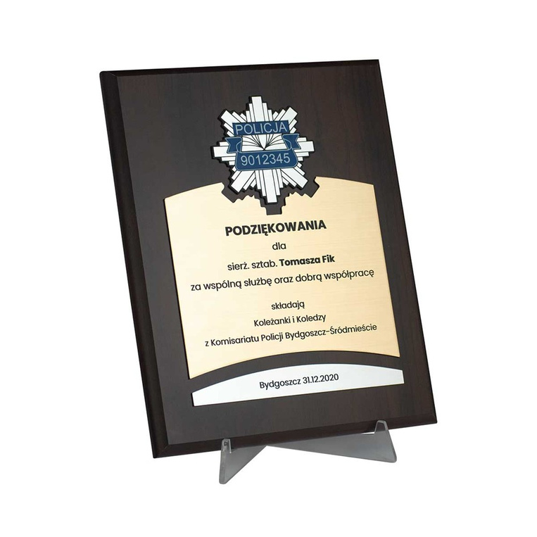 DYPLOM DLA POLICJANTA – wyjątkowe podziękowania na emeryturę lub awans