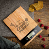 Waga kuchenna prostokątna z TWOIM grawerem CHEF + IMIĘ prezent DLA KOLEGI