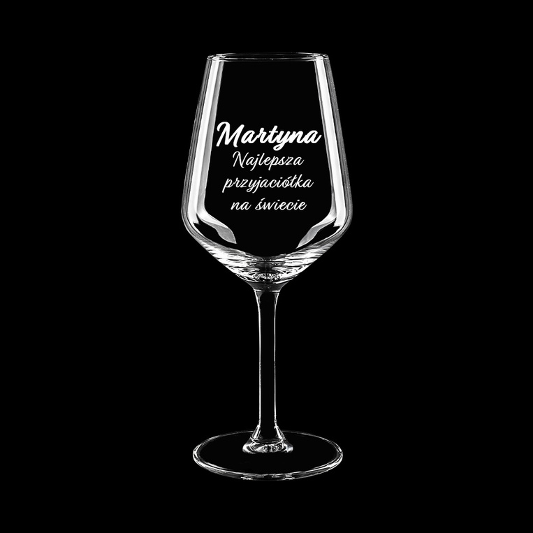 PERSONALIZOWANY KIELISZEK do wina DLA PRZYJACIÓŁKI