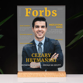 Statuetka z akrylu 21x30 mm – Okładka magazynu Forbs | Prezent dla Biznesmena