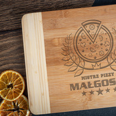 Drewniana deska do krojenia z grawerem NA PREZENT dla MISTRZYNI PIZZY