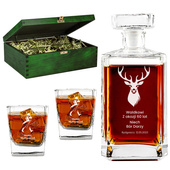 Grawerowany zestaw do whisky – prezent na 60tkę DLA FANA JASIA WĘDROWNICZKA