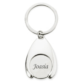 Brelok z żetonem i grawerem – praktyczny PREZENT DLA ZAKUPOHOLIKA