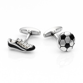 Spinki do mankietów PIŁKA I BUT PIŁKARSKI – prezent DLA PIŁKARZA I TRENERA