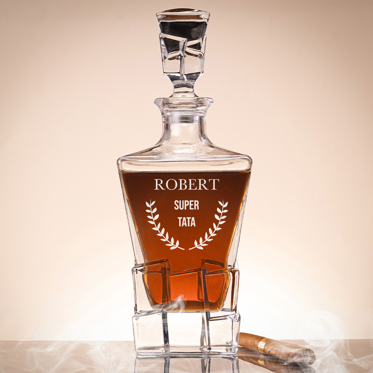 Zestaw Lodowy do whisky SUPER TATA – prezent na DZIEŃ OJCA, IMIENINY, URODZINY