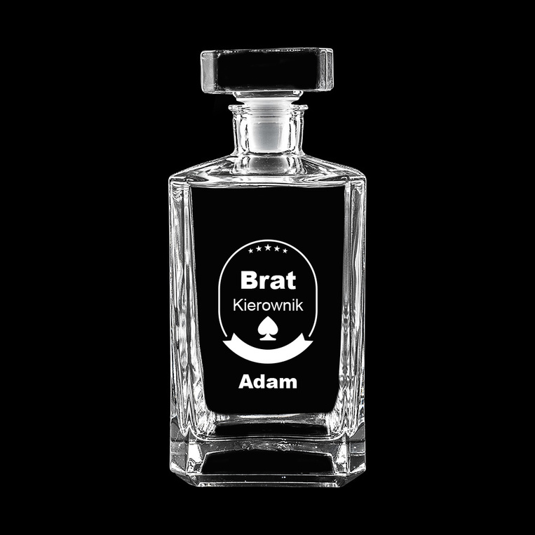 Karafka do whisky GRATULACJE DLA BRATA KIEROWNIKA