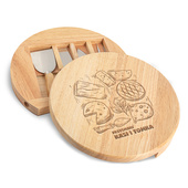 Deska z nożami do serów z grawerem DLA PARY + imiona na prezent