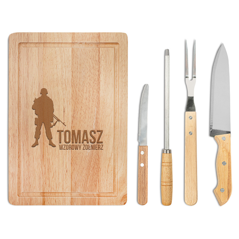 Personalizowany zestaw do grilla DLA ŻOŁNIERZA na prezent