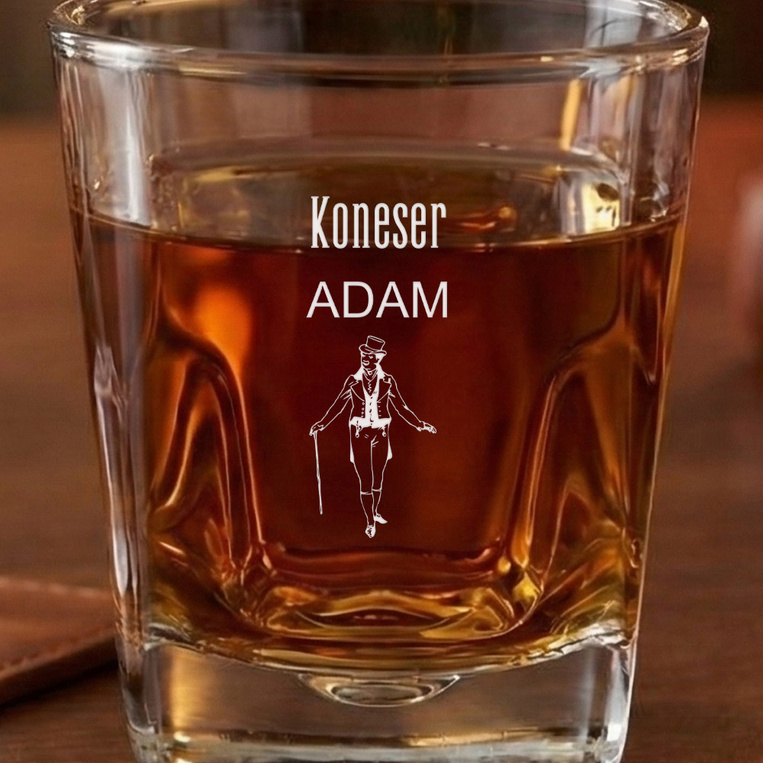 Szklanka do whisky z grawerem DLA KONESERA + IMIĘ
