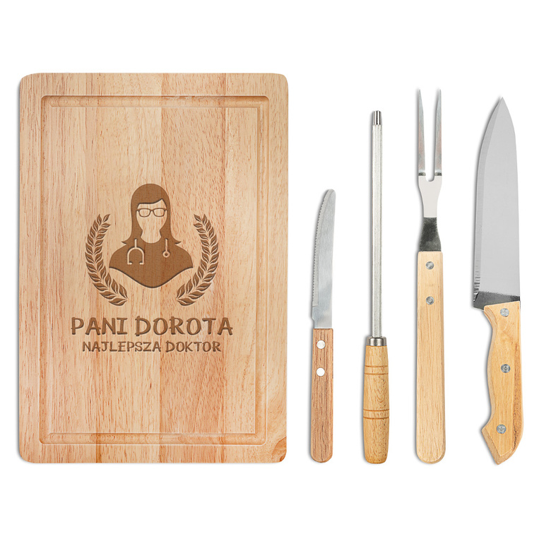 Zestaw przyborów do grilla DLA PANI DOKTOR LEKARZ
