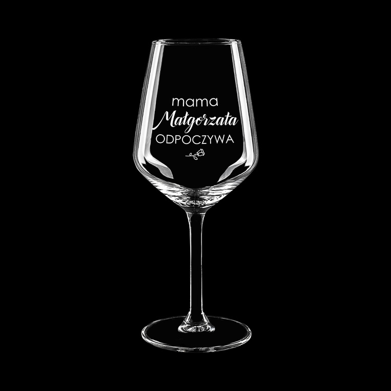 Kieliszek do wina czerwonego z grawerem PREZENT DLA MAMY