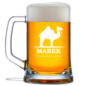 Kufel z żartobliwym grawerem – NIE WIELBŁĄD NAPIĆ SIĘ MUSI