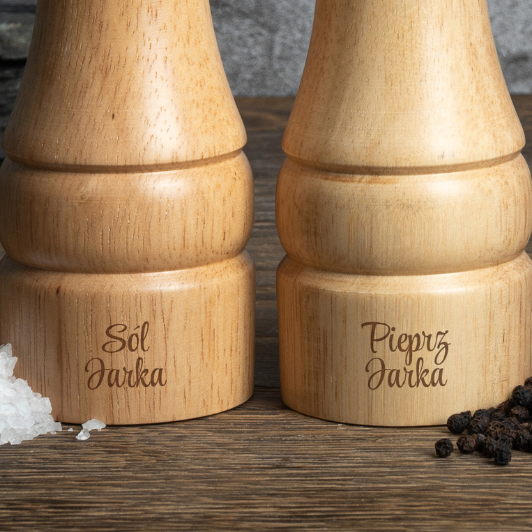 Solniczka i pieprzniczka PERSONALIZOWANY prezent DLA NIEGO na IMIENINY URODZINY