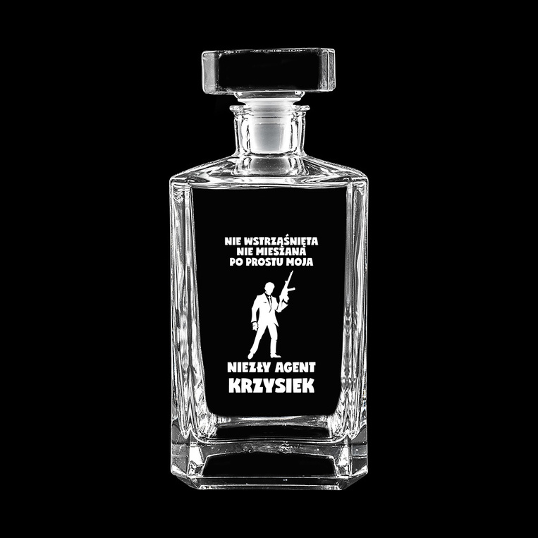 Karafka do whisky na prezent DLA AGENTA grawer