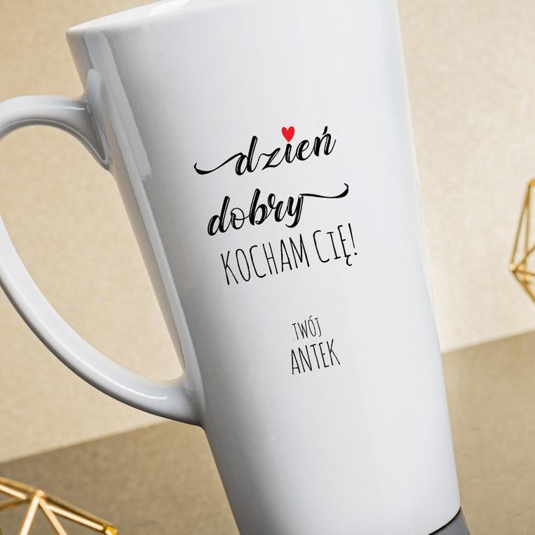 Kubek Latte Max z nadrukiem DLA UKOCHANEJ KOBIETY