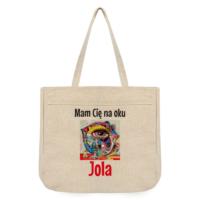 Torba na zakupy z NADRUKIEM na prezent DLA NIEJ - MAM CIĘ NA OKU